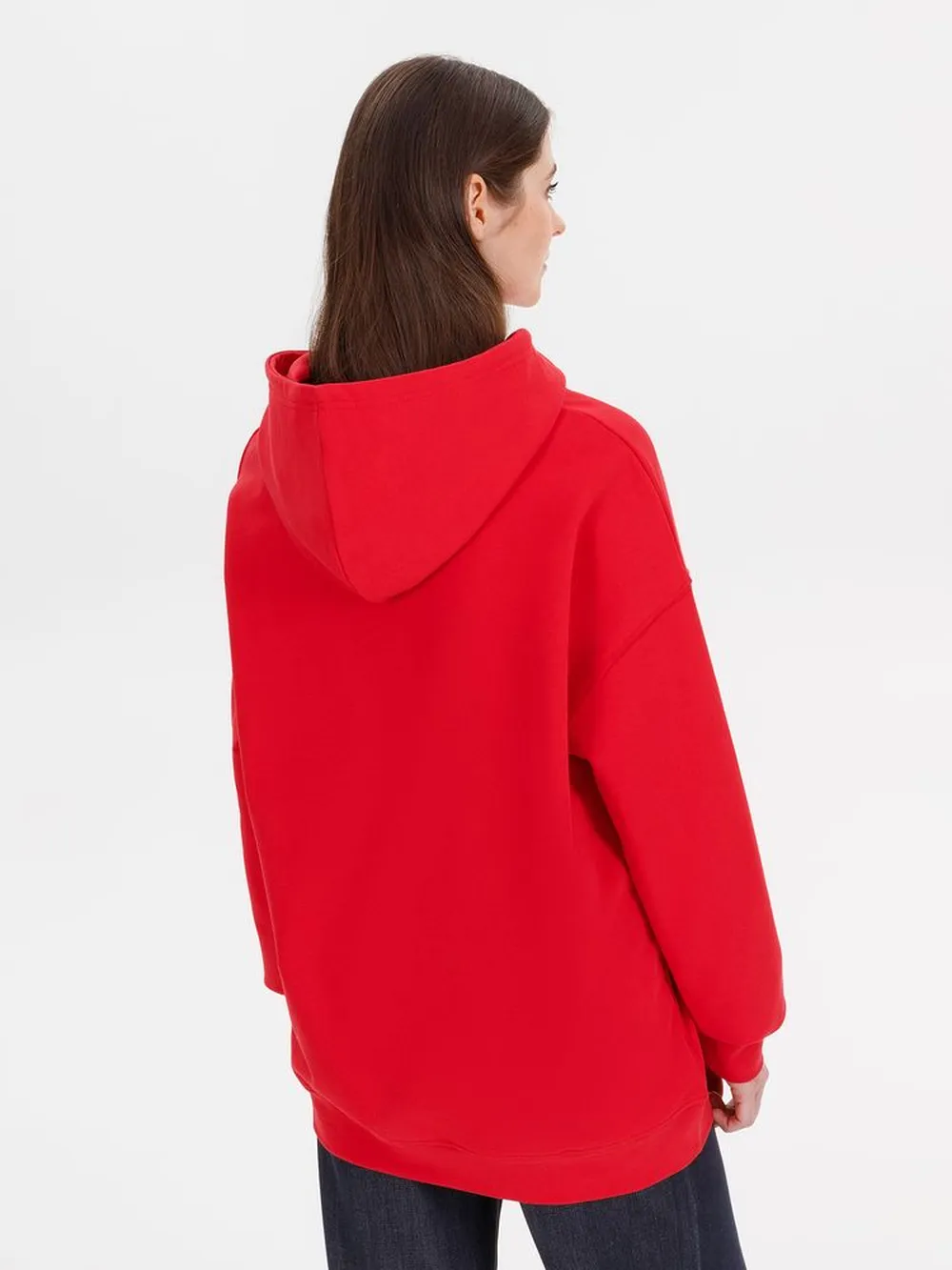 Худи оверсайз унисекс Outshine, красное, размер XL/2XL заказать онлайн с вашим дизайном на заказ в Москве и области
