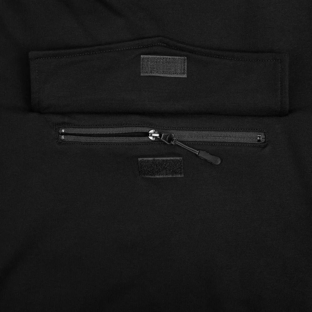 Худи унисекс с карманом на груди Chest Pocket, черное, размер M/L заказать онлайн с вашим дизайном на заказ в Москве и области