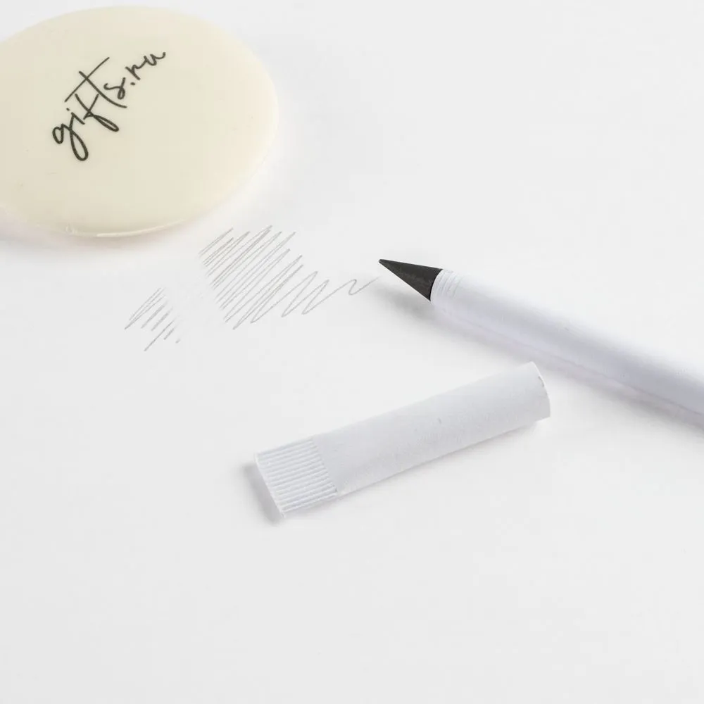 Вечный карандаш Carton Inkless, белый заказать онлайн с вашим дизайном на заказ в Москве и области