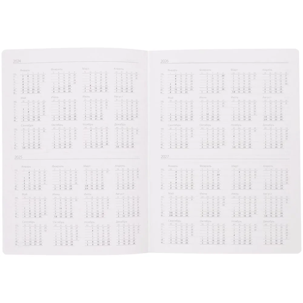 Ежедневник Flexpen, недатированный, серебристо-красный заказать онлайн с вашим дизайном на заказ в Москве и области