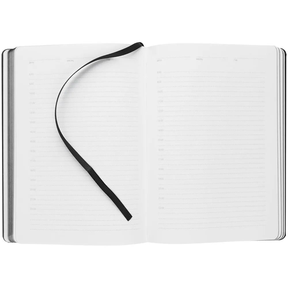 Ежедневник New Factor, недатированный, черный заказать онлайн с вашим дизайном на заказ в Москве и области