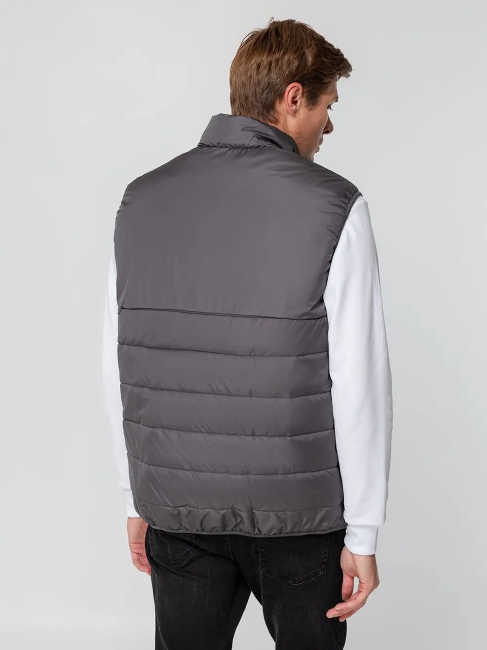 Жилет Leven, темно-серый (графит), размер S заказать онлайн с вашим дизайном на заказ в Москве и области