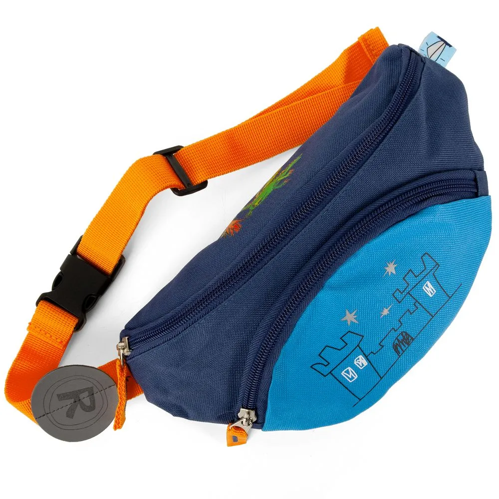 Поясная сумка детская Kiddo, синяя с голубым заказать онлайн с вашим дизайном на заказ в Москве и области