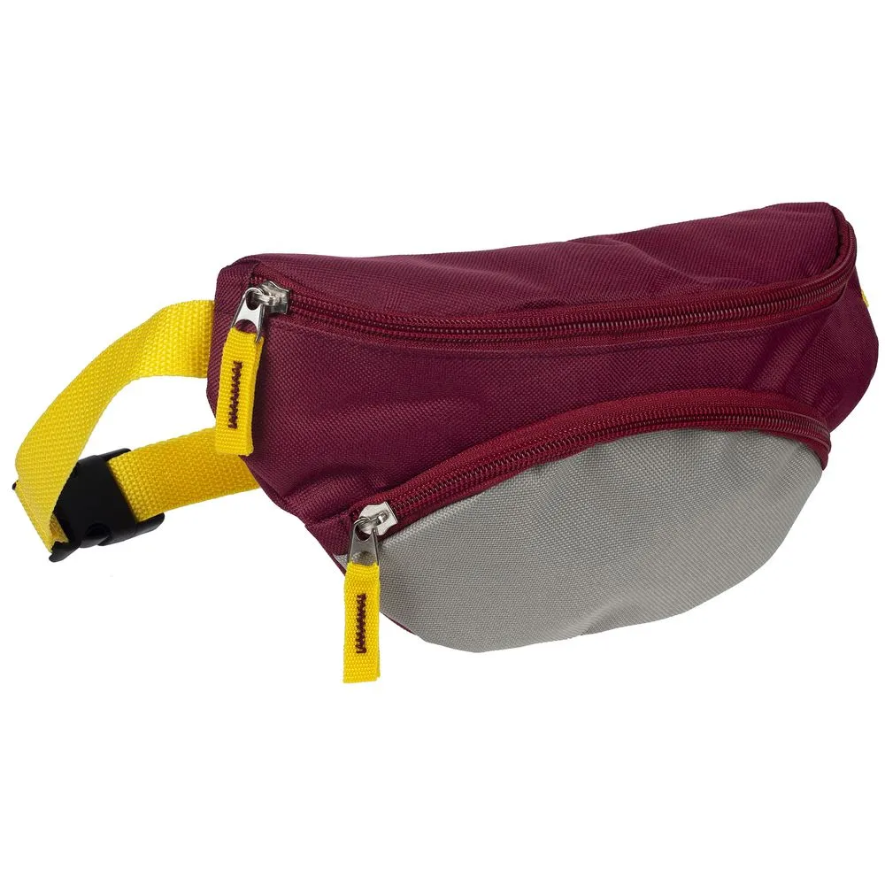 Поясная сумка детская Kiddo, бордовая с серым заказать онлайн с вашим дизайном на заказ в Москве и области