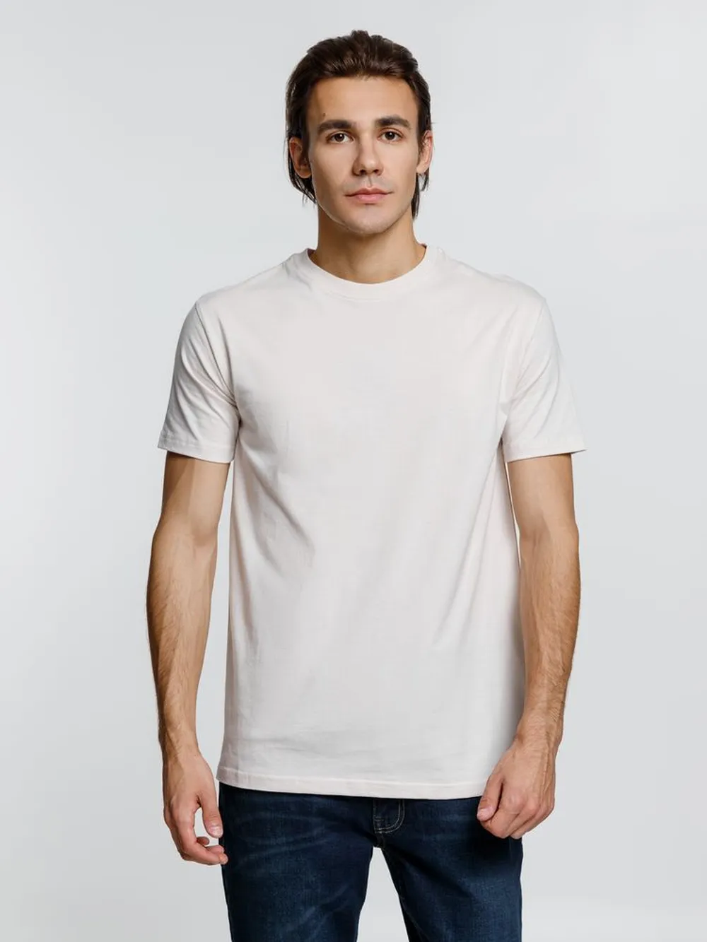 Футболка унисекс T-Bolka 160, молочно-белая заказать онлайн с вашим дизайном на заказ в Москве и области