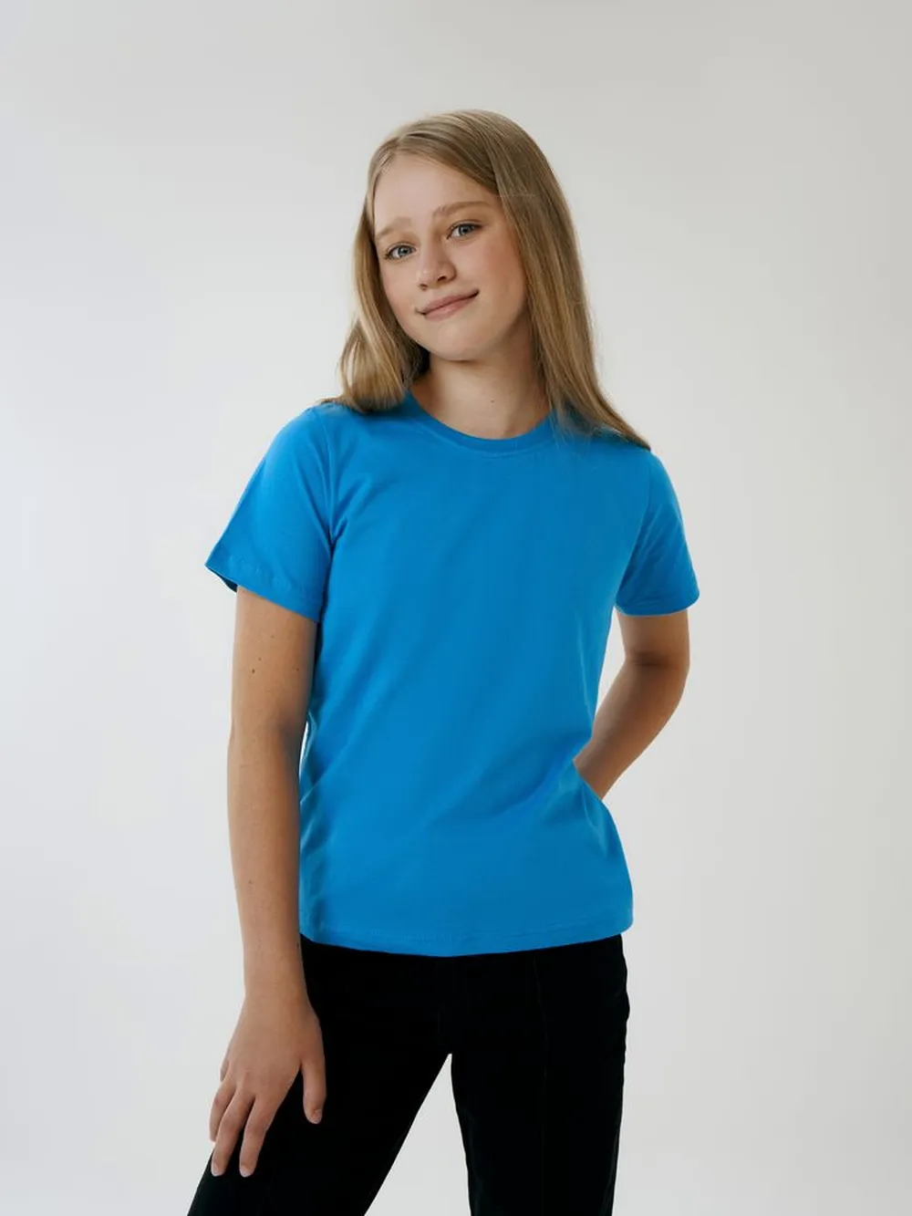 Футболка детская T-Bolka Kids, бирюзовая, 12 лет заказать онлайн с вашим дизайном на заказ в Москве и области