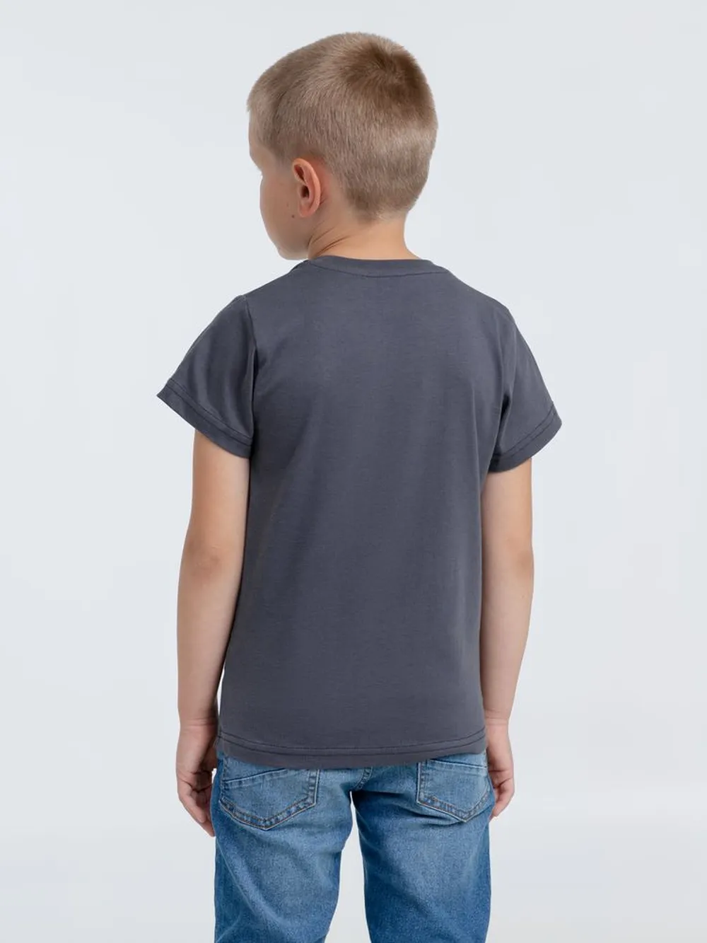 Футболка детская T-Bolka Kids, темно-серая (графит), 10 лет заказать онлайн с вашим дизайном на заказ в Москве и области
