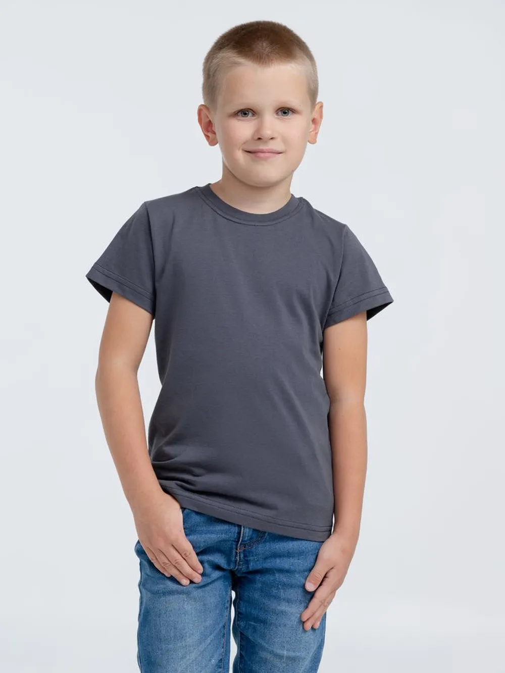 Футболка детская T-Bolka Kids, темно-серая (графит), 14 лет заказать онлайн с вашим дизайном на заказ в Москве и области
