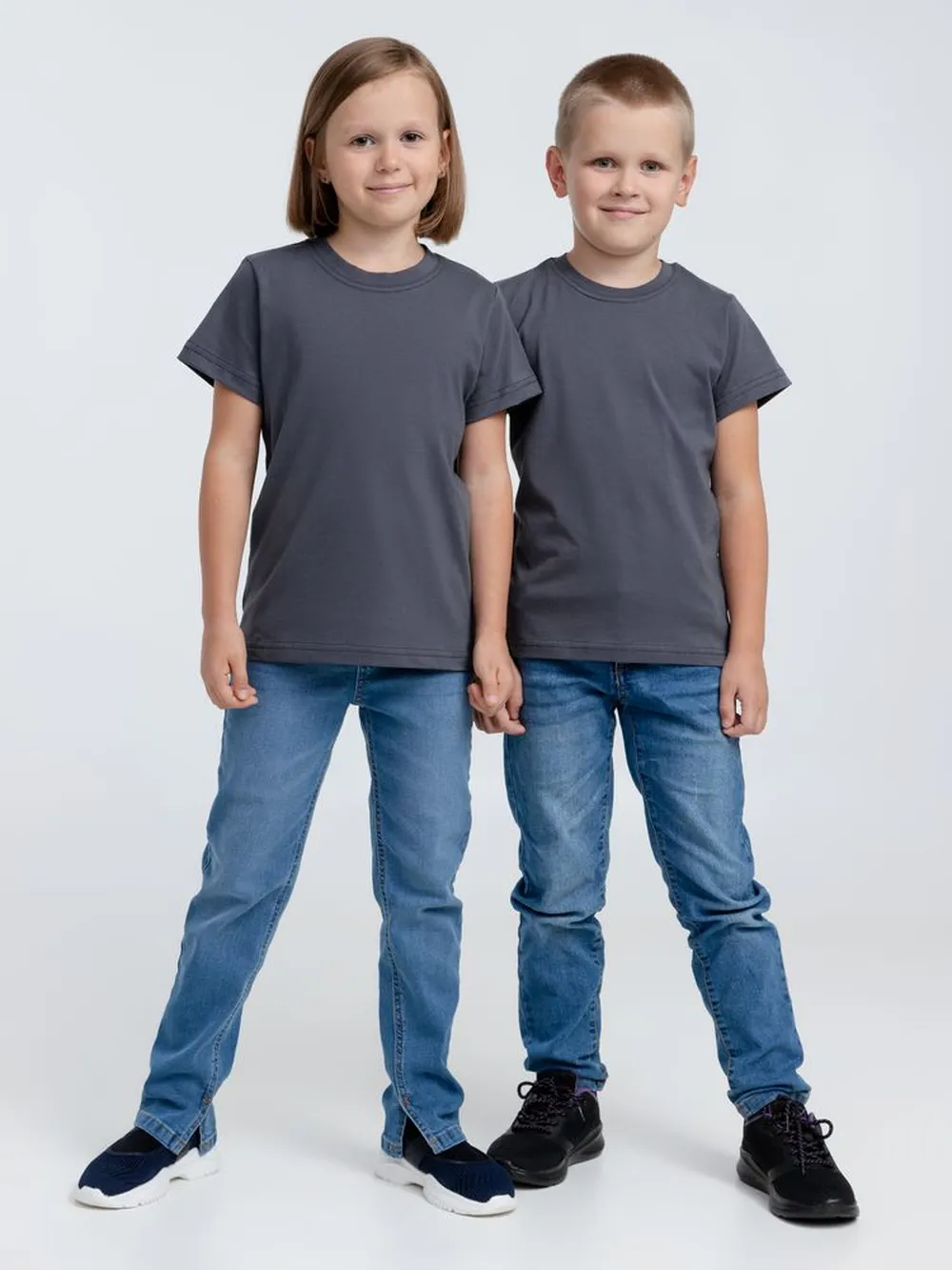 Футболка детская T-Bolka Kids, темно-серая (графит), 14 лет заказать онлайн с вашим дизайном на заказ в Москве и области