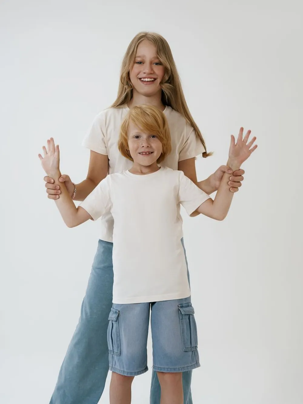 Футболка детская T-Bolka Kids, молочно-белая, 12 лет заказать онлайн с вашим дизайном на заказ в Москве и области
