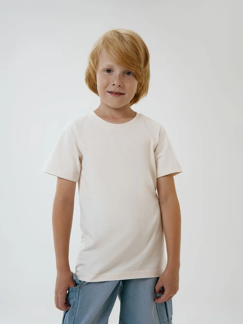 Футболка детская T-Bolka Kids, молочно-белая, 12 лет заказать онлайн с вашим дизайном на заказ в Москве и области