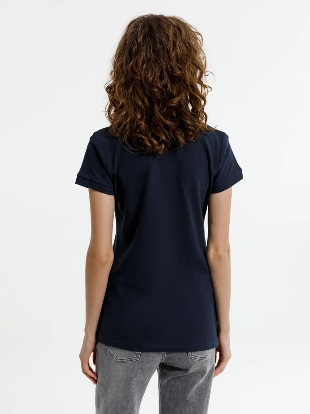 Рубашка поло женская Virma Premium Lady, темно-синяя, размер XXL заказать онлайн с вашим дизайном на заказ в Москве и области