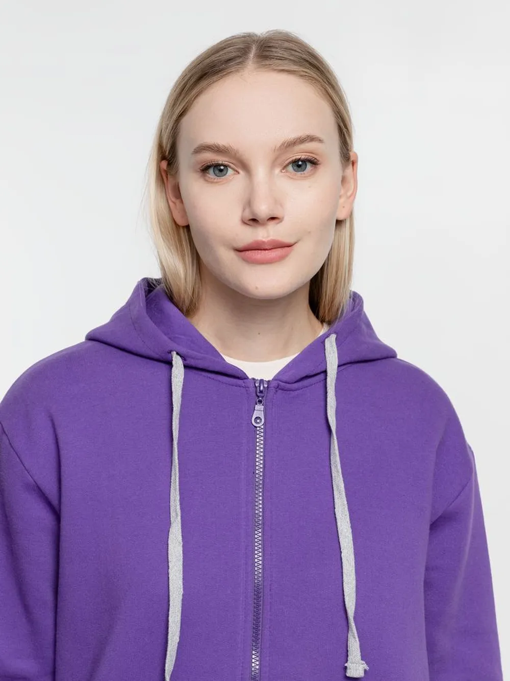 Толстовка на молнии с капюшоном Siverga Heavy, фиолетовая, размер 4XL заказать онлайн с вашим дизайном на заказ в Москве и области