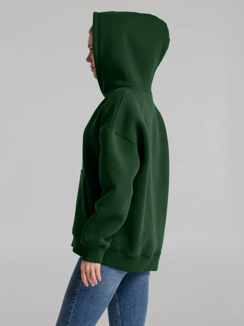 Худи Kulonga Oversize, темно-зеленое, размер ХL/ХХL заказать онлайн с вашим дизайном на заказ в Москве и области