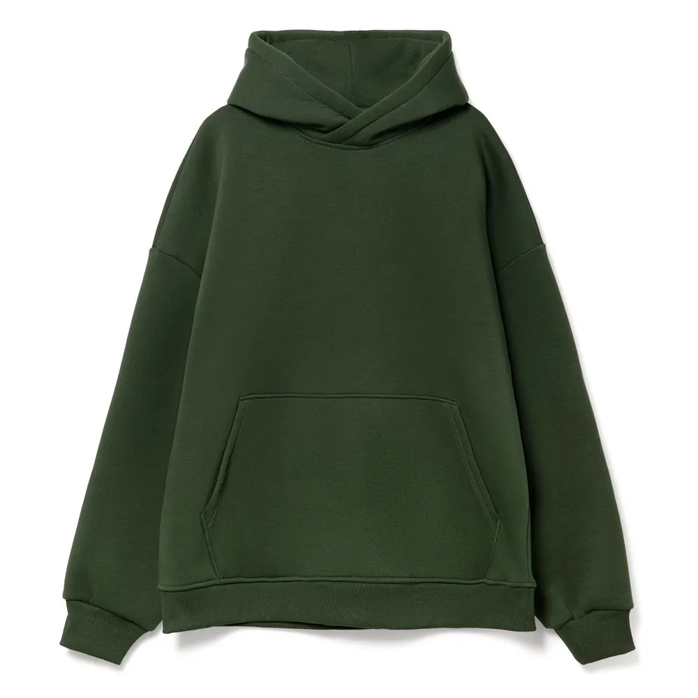 Худи Kulonga Oversize, темно-зеленое, размер 3XL/4XL заказать онлайн с вашим дизайном на заказ в Москве и области