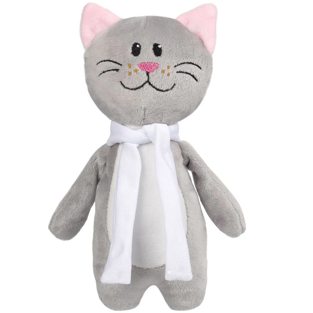 Мягкая игрушка Beastie Toys, котик с белым шарфом заказать онлайн с вашим дизайном на заказ в Москве и области