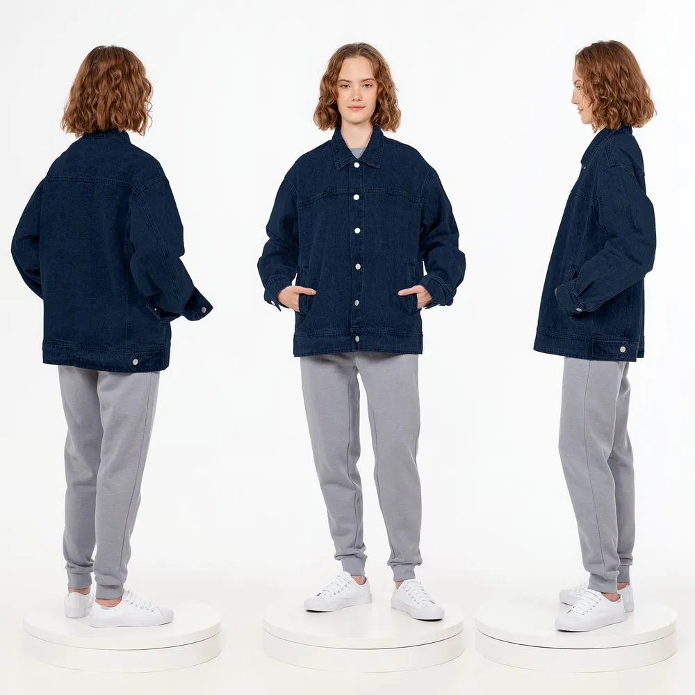 Куртка джинсовая O1, темно-синяя, размер 3XL/4XL заказать онлайн с вашим дизайном на заказ в Москве и области
