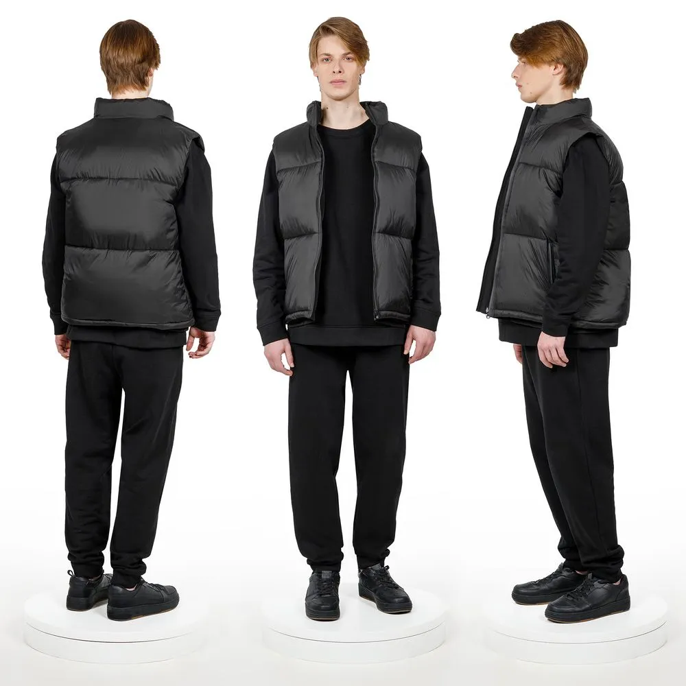 Жилет двусторонний V2, черный, размер 3XL/4XL заказать онлайн с вашим дизайном на заказ в Москве и области