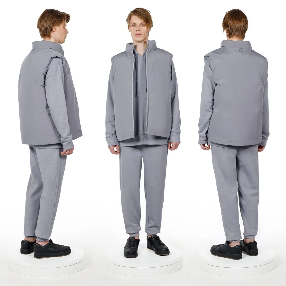 Жилет двусторонний V2, серый, размер XL/XXL заказать онлайн с вашим дизайном на заказ в Москве и области