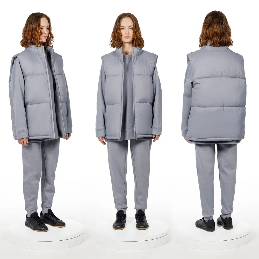 Жилет двусторонний V2, серый, размер 3XL/4XL заказать онлайн с вашим дизайном на заказ в Москве и области