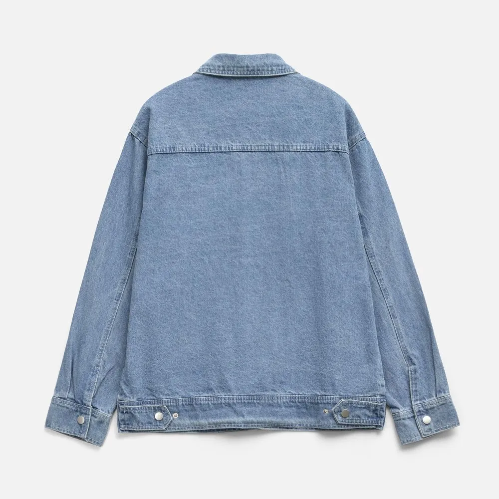 Куртка джинсовая O2, голубая, размер 3XL/4XL заказать онлайн с вашим дизайном на заказ в Москве и области