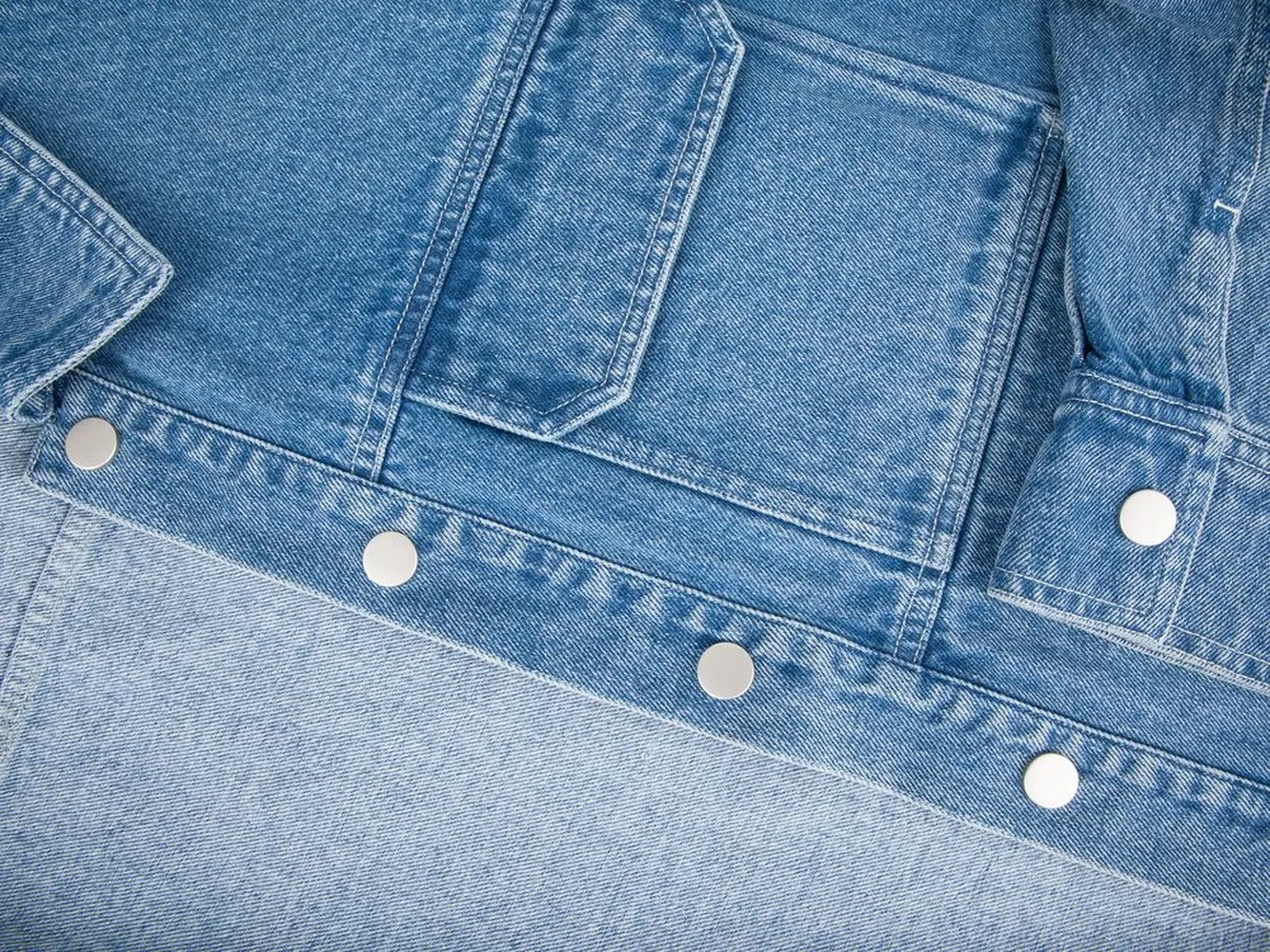 Куртка джинсовая O2, голубая, размер 3XL/4XL заказать онлайн с вашим дизайном на заказ в Москве и области