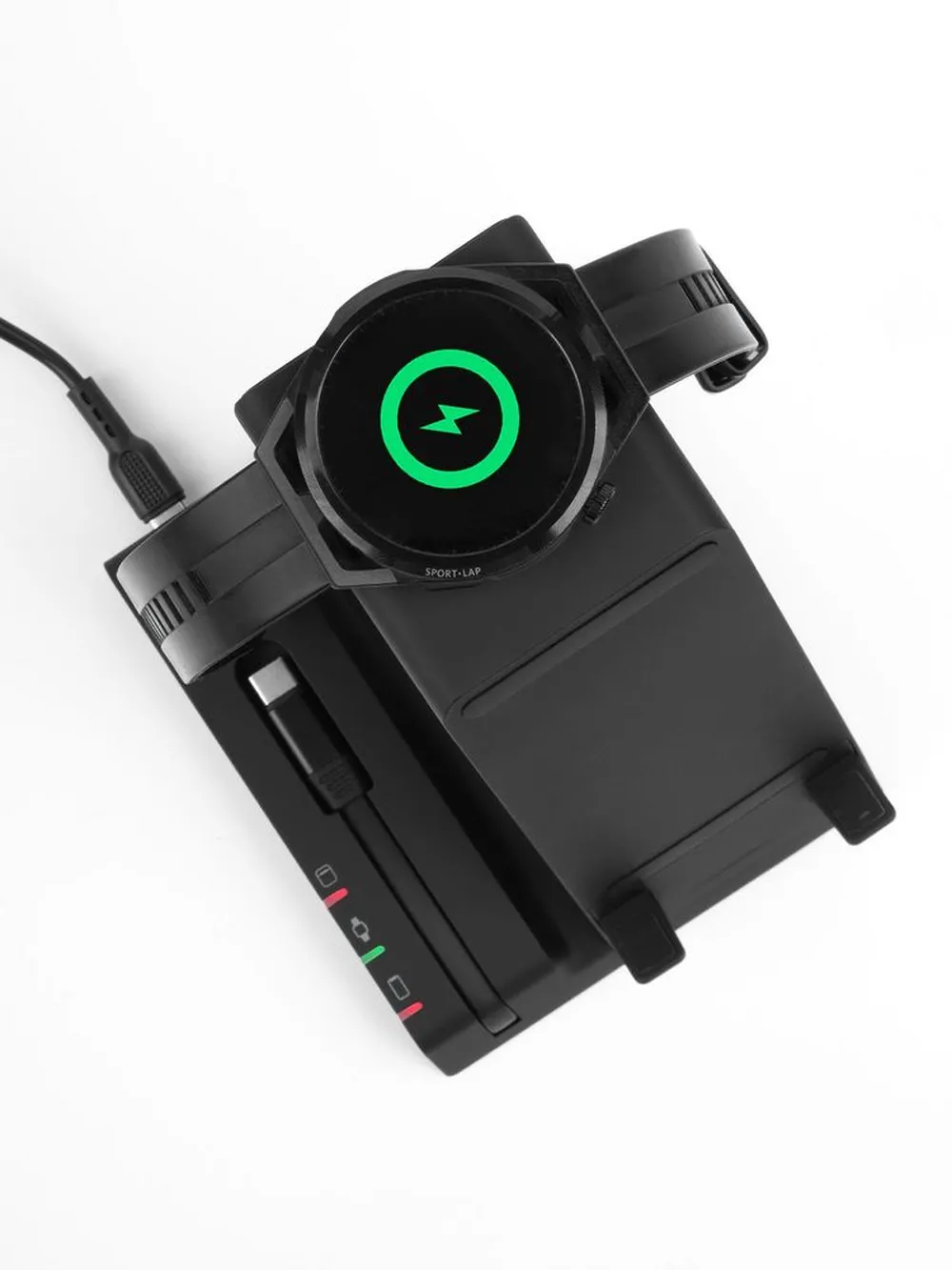 Зарядная станция Tres, черная заказать онлайн с вашим дизайном на заказ в Москве и области