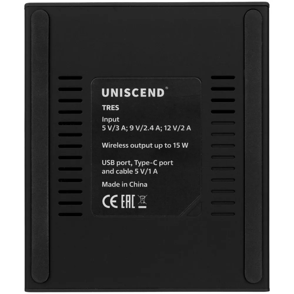 Зарядная станция Tres, черная заказать онлайн с вашим дизайном на заказ в Москве и области