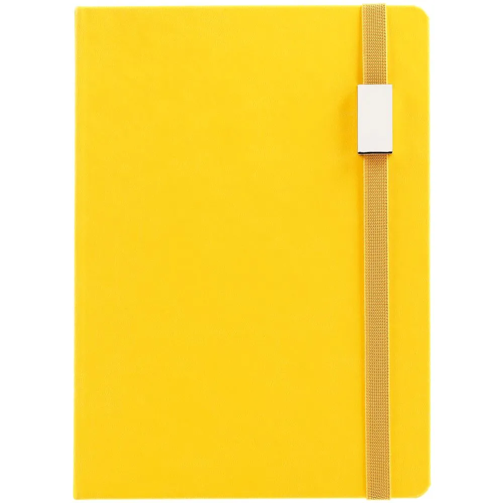 Ежедневник New Factor Metal, желтый заказать онлайн с вашим дизайном на заказ в Москве и области