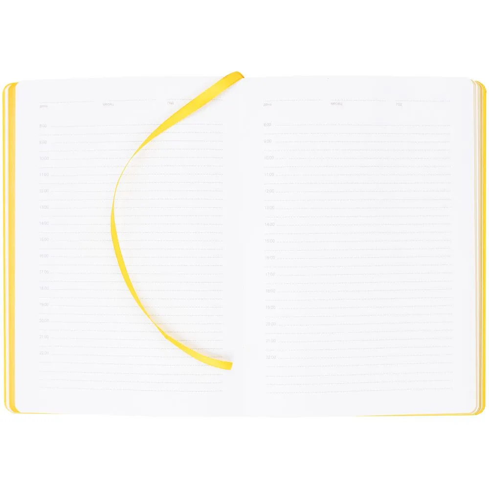 Ежедневник New Factor Metal, желтый заказать онлайн с вашим дизайном на заказ в Москве и области