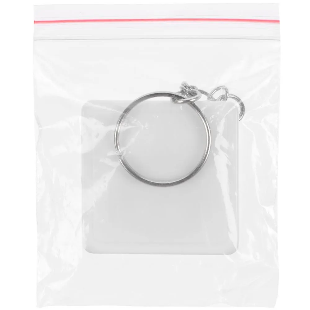 Брелок с рулеткой Square, ver.2, белый заказать онлайн с вашим дизайном на заказ в Москве и области