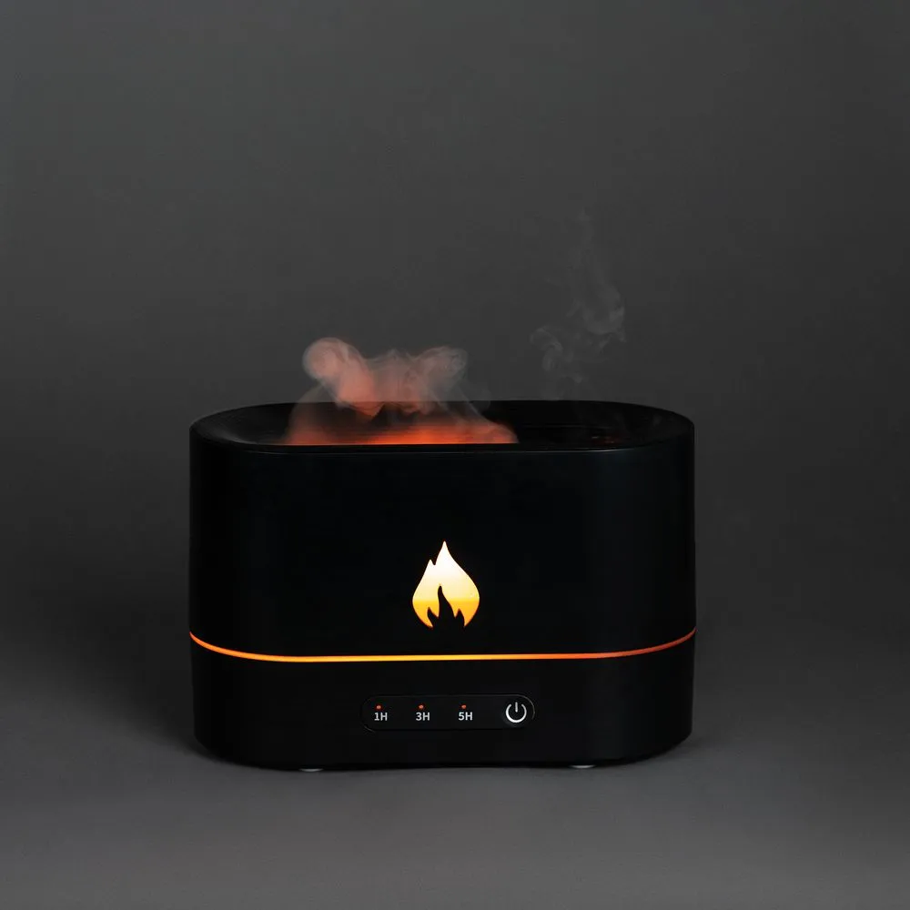 Увлажнитель-ароматизатор с имитацией пламени Fuego, черный заказать онлайн с вашим дизайном на заказ в Москве и области