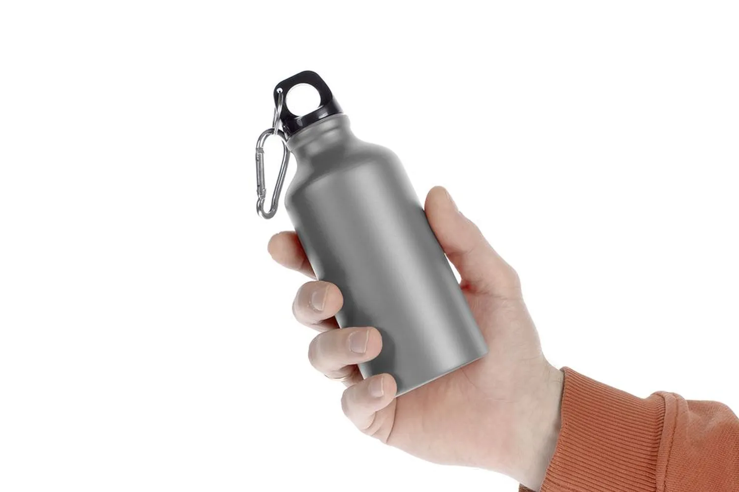 Бутылка для воды Funrun 400, серая заказать онлайн с вашим дизайном на заказ в Москве и области