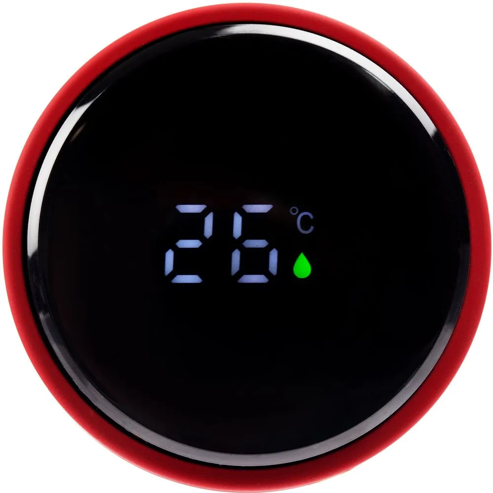 Смарт-бутылка с заменяемой батарейкой Long Therm Soft Touch, красная заказать онлайн с вашим дизайном на заказ в Москве и области