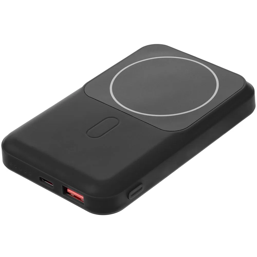 Магнитный беспроводной аккумулятор Top Force, 10 000 мАч, черный заказать онлайн с вашим дизайном на заказ в Москве и области