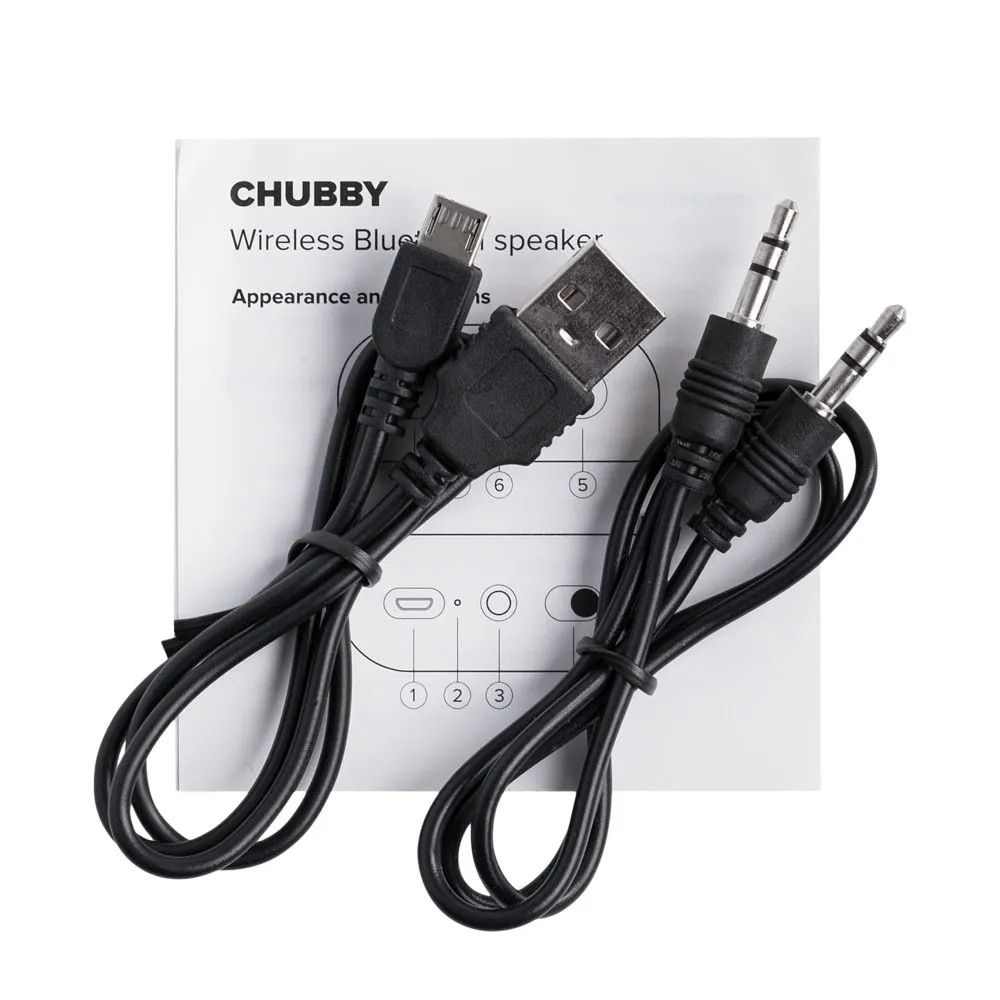 Беспроводная колонка Chubby, серая с красным заказать онлайн с вашим дизайном на заказ в Москве и области