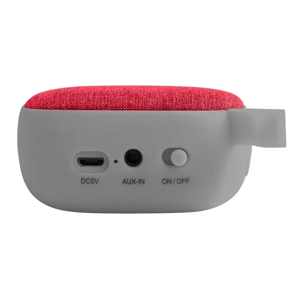 Беспроводная колонка Chubby, серая с красным заказать онлайн с вашим дизайном на заказ в Москве и области