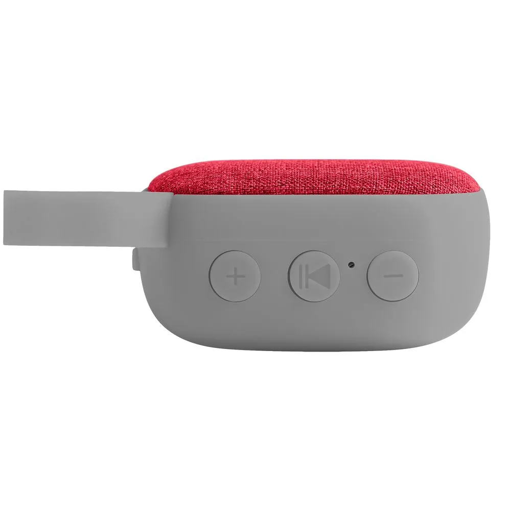 Беспроводная колонка Chubby, серая с красным заказать онлайн с вашим дизайном на заказ в Москве и области
