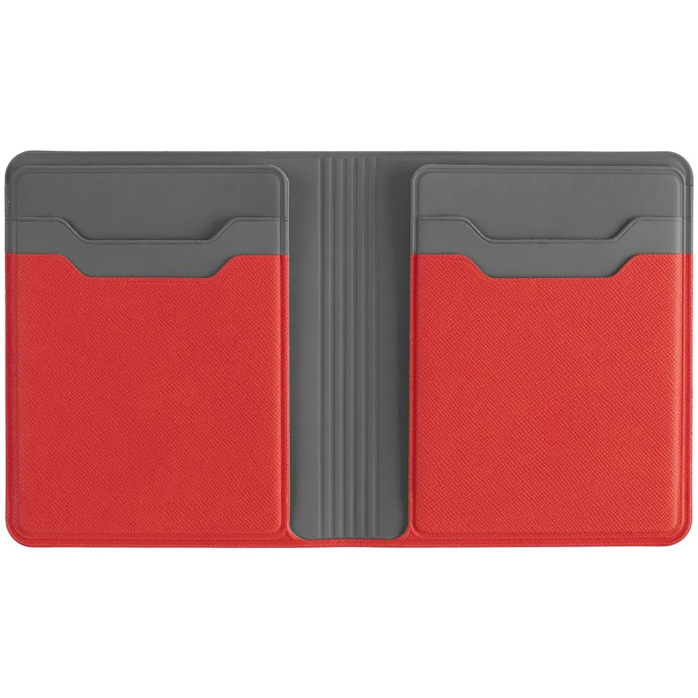 Картхолдер с отделением для купюр Dual, красный заказать онлайн с вашим дизайном на заказ в Москве и области