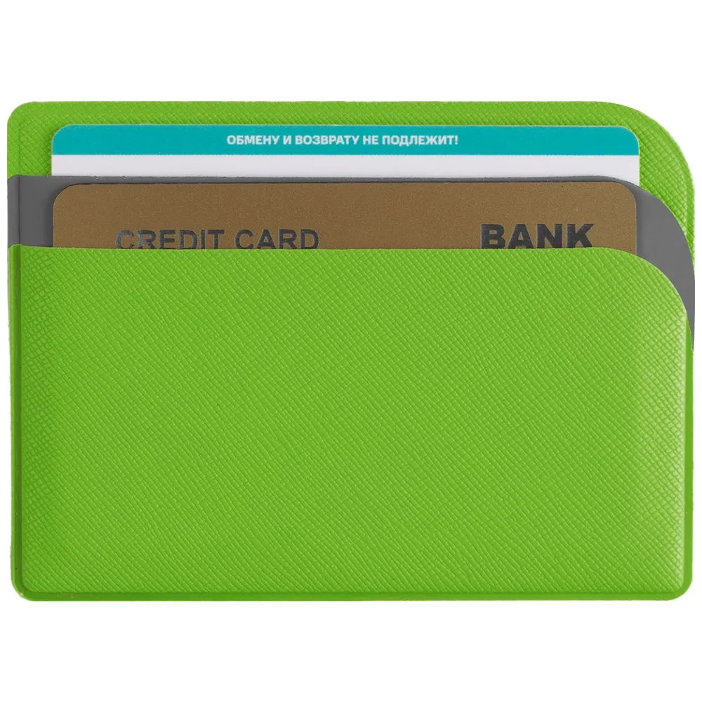 Чехол для карточек Dual, зеленый заказать онлайн с вашим дизайном на заказ в Москве и области