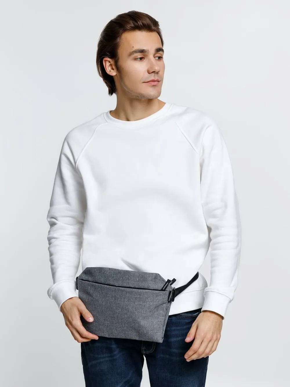 Поясная сумка Remark L, серая заказать онлайн с вашим дизайном на заказ в Москве и области