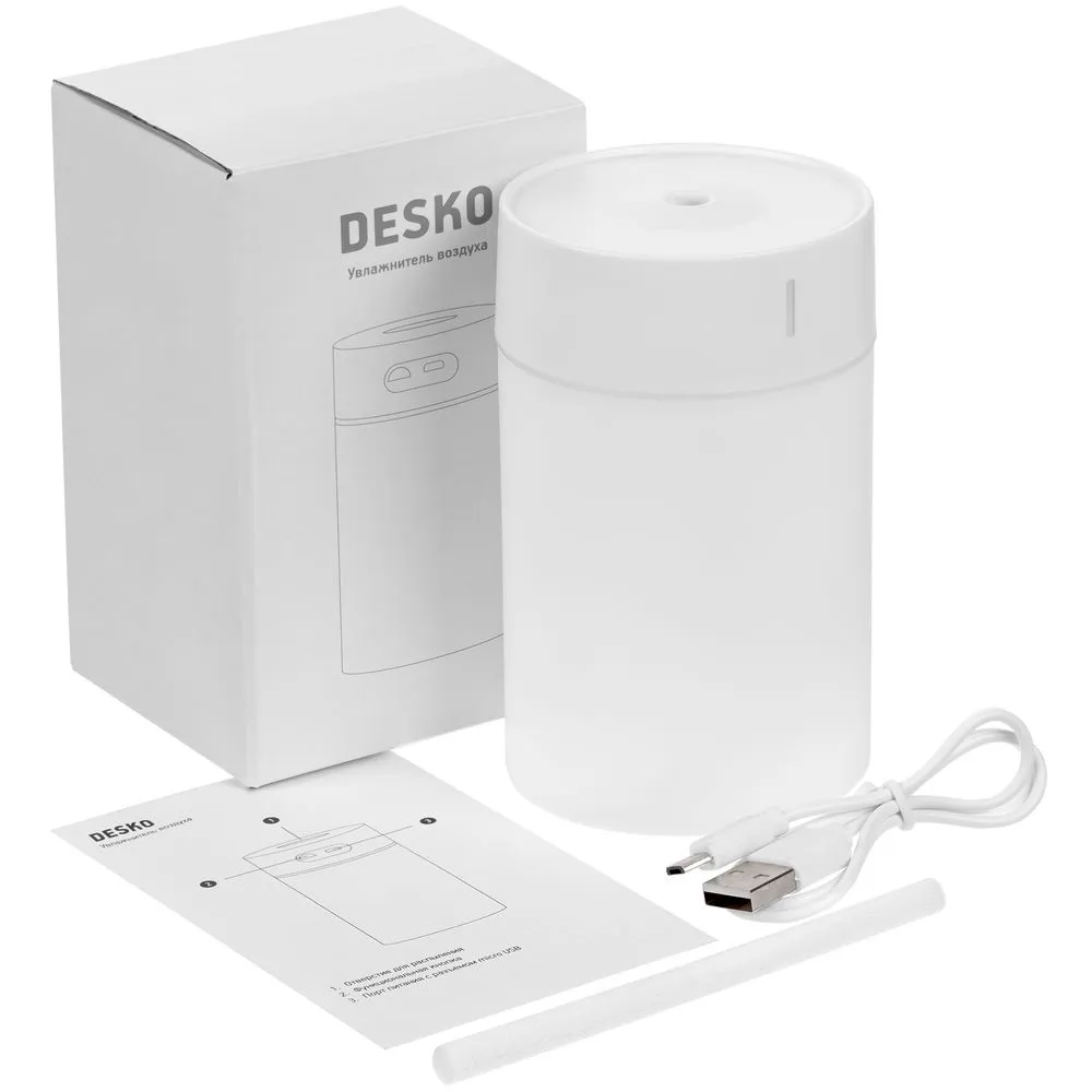 Настольный увлажнитель Desko, белый заказать онлайн с вашим дизайном на заказ в Москве и области