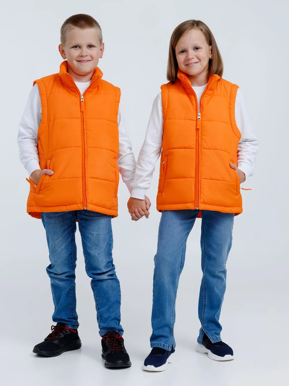 Жилет детский Kama Kids, оранжевый, 8 лет заказать онлайн с вашим дизайном на заказ в Москве и области