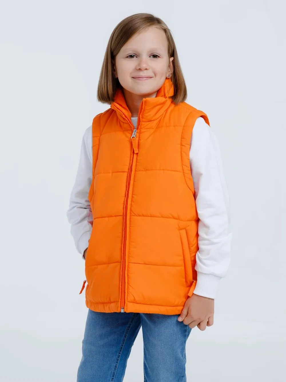 Жилет детский Kama Kids, оранжевый, 8 лет заказать онлайн с вашим дизайном на заказ в Москве и области