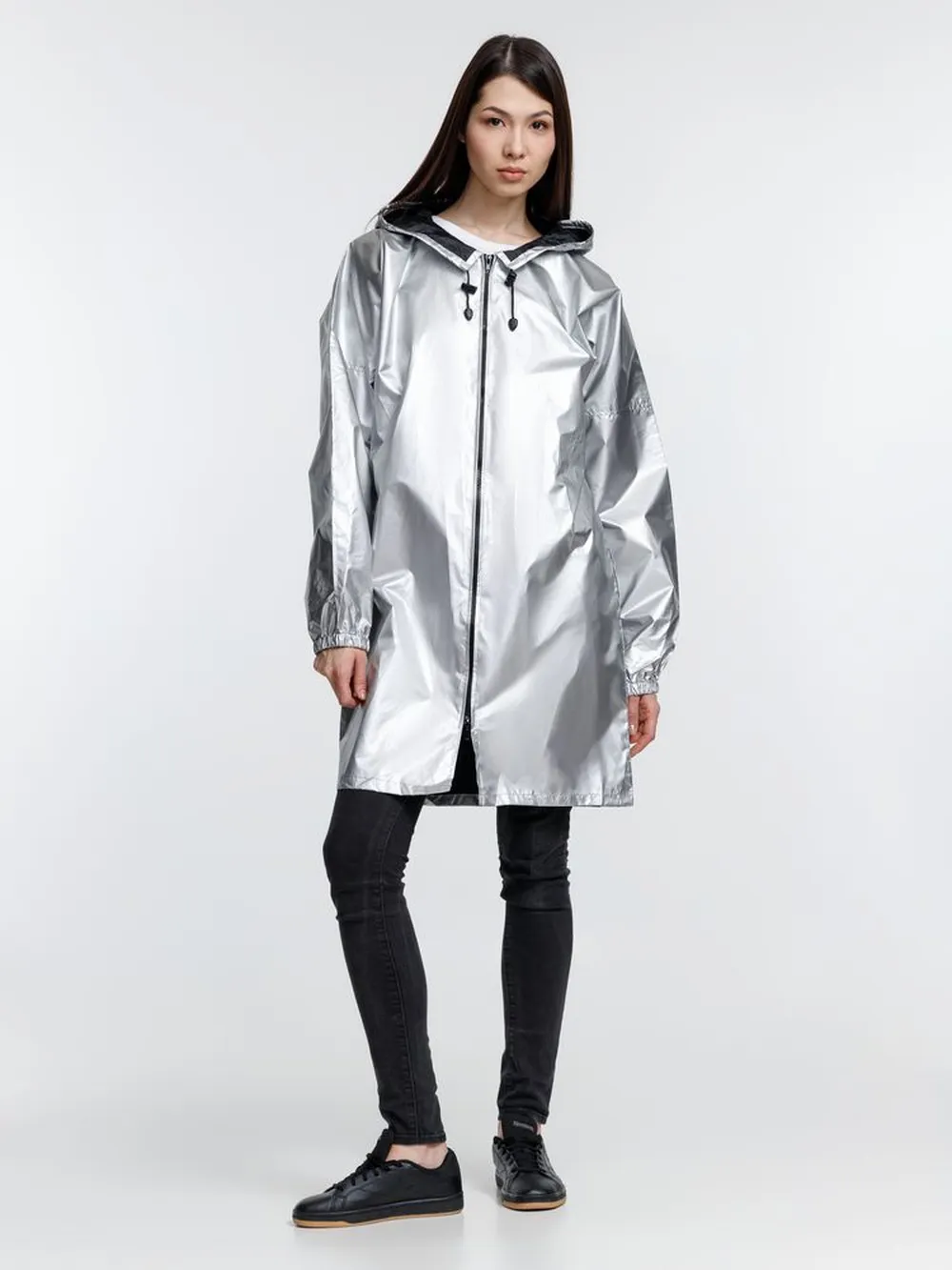 Дождевик Palladio Pockets, серебристый, размер L заказать онлайн с вашим дизайном на заказ в Москве и области