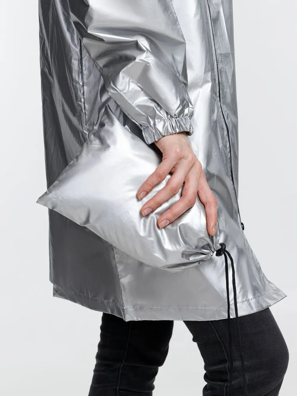 Дождевик Palladio Pockets, серебристый, размер L заказать онлайн с вашим дизайном на заказ в Москве и области