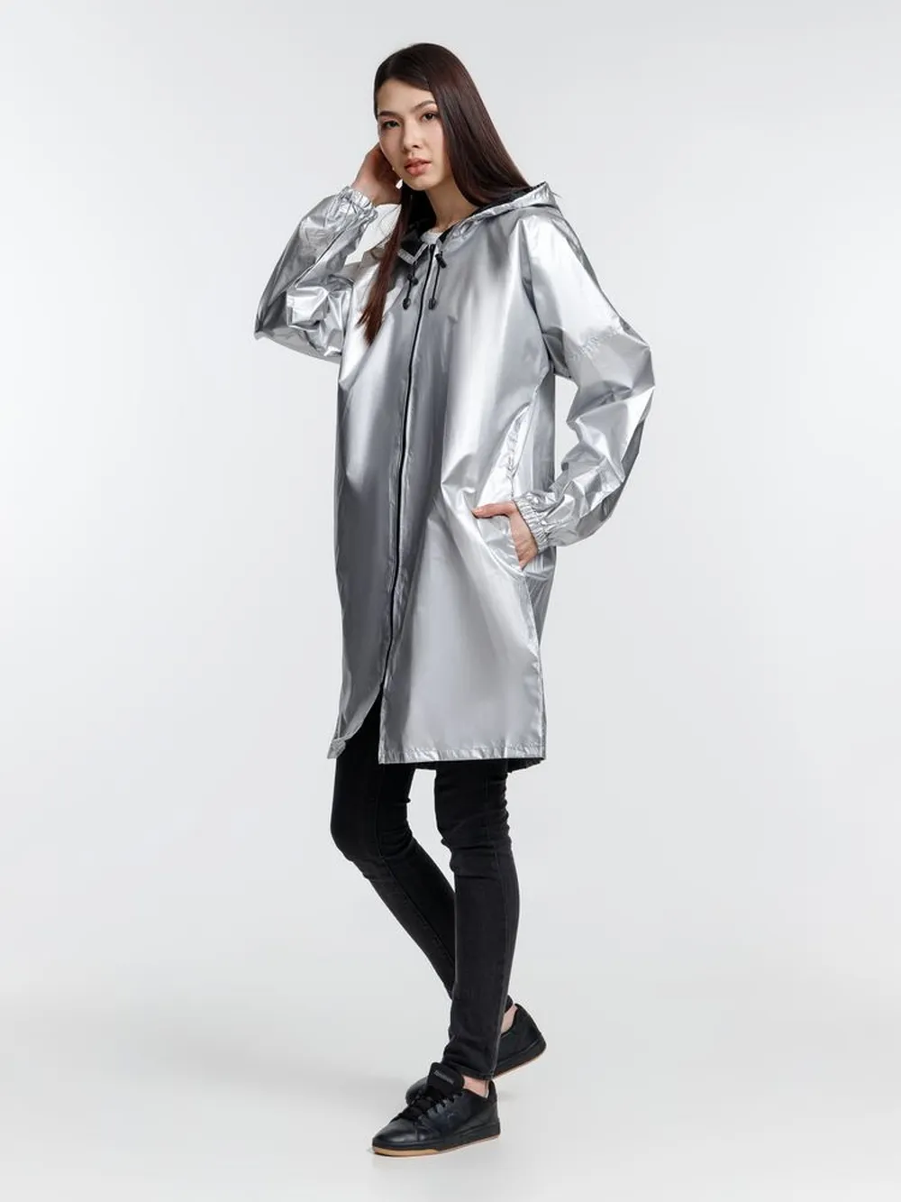 Дождевик Palladio Pockets, серебристый, размер L заказать онлайн с вашим дизайном на заказ в Москве и области
