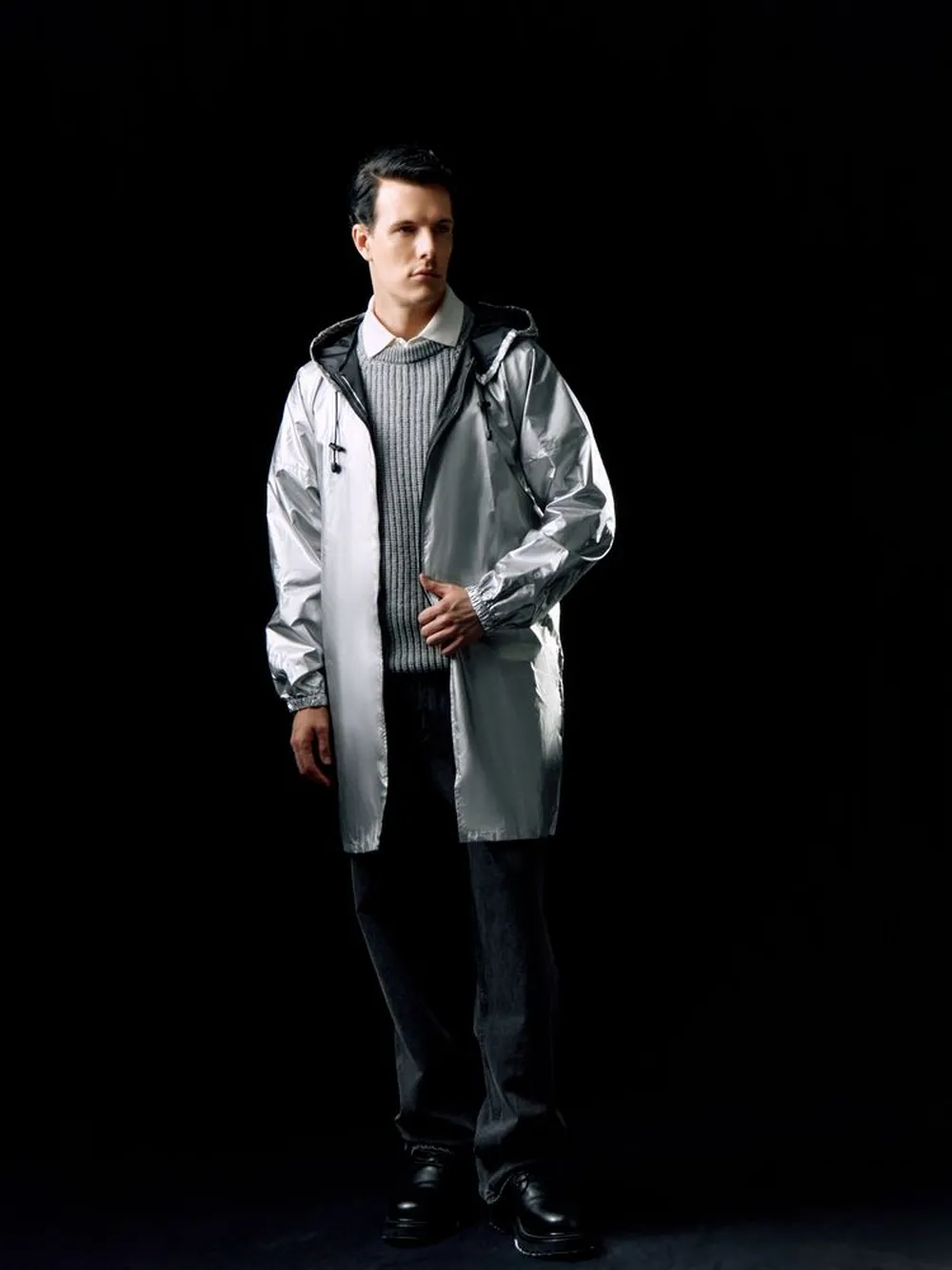 Дождевик Palladio Pockets, серебристый, размер L заказать онлайн с вашим дизайном на заказ в Москве и области