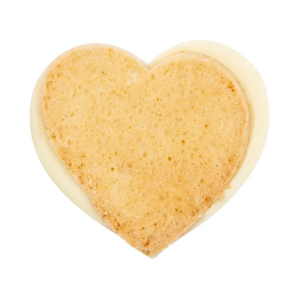 Печенье Dream White в белом шоколаде, сердце заказать онлайн с вашим дизайном на заказ в Москве и области