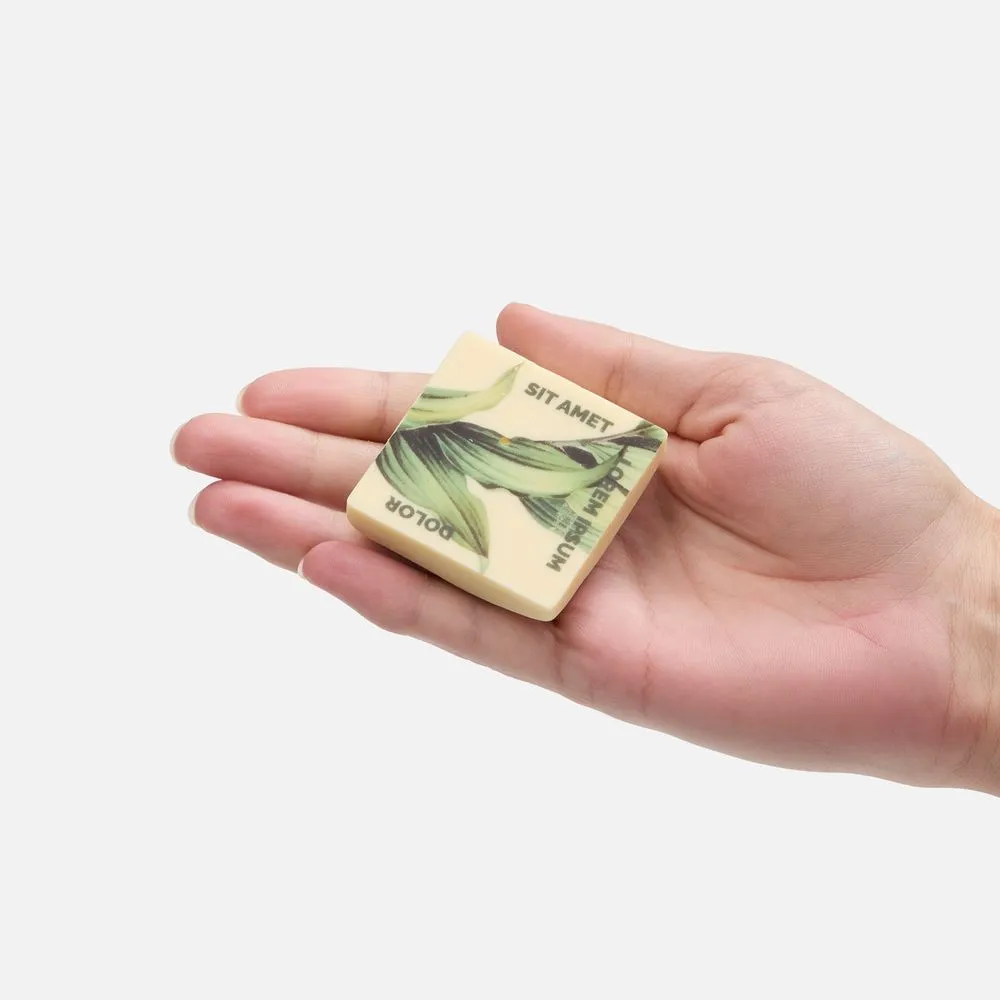 Печенье Dream White в белом шоколаде, квадрат заказать онлайн с вашим дизайном на заказ в Москве и области